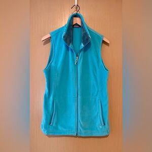 Blue fleece vest - soft and cozy